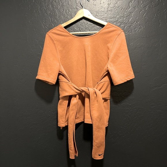Nike Dri Fit Sweater Wrap Top - Picture 1 of 5